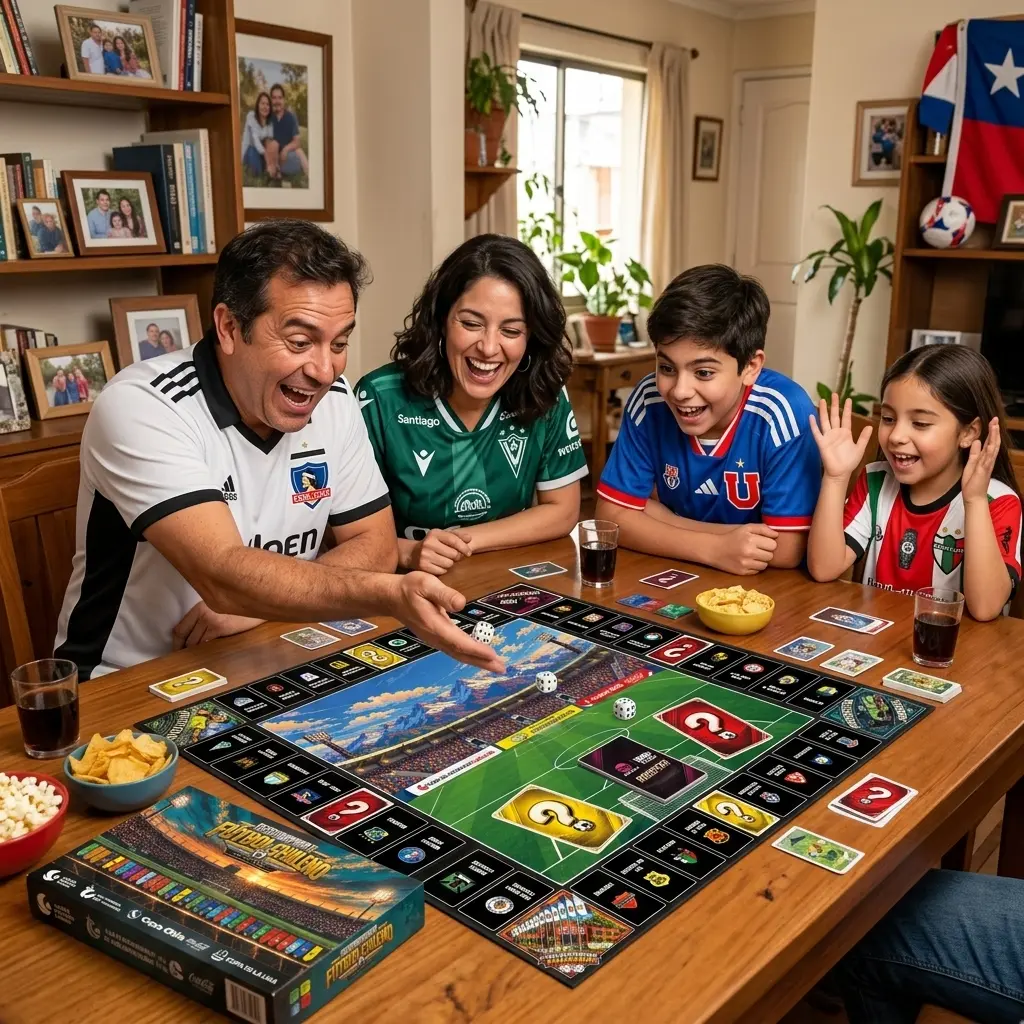 Familia jugando Descubriendo el Fútbol Chileno